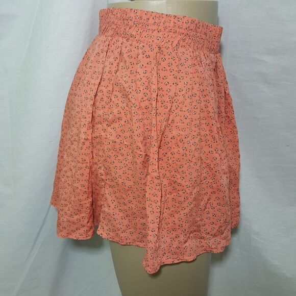 UK2LA Coral circle Skater Skirt Floral sz l new - Picture 3 of 6